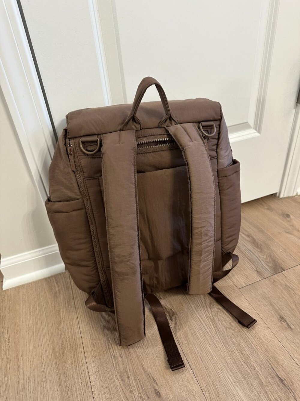 CALPAK Diaper Backpack with Laptop Sleeve in Hazelnut in Hazelnut - Picture 7 of 9